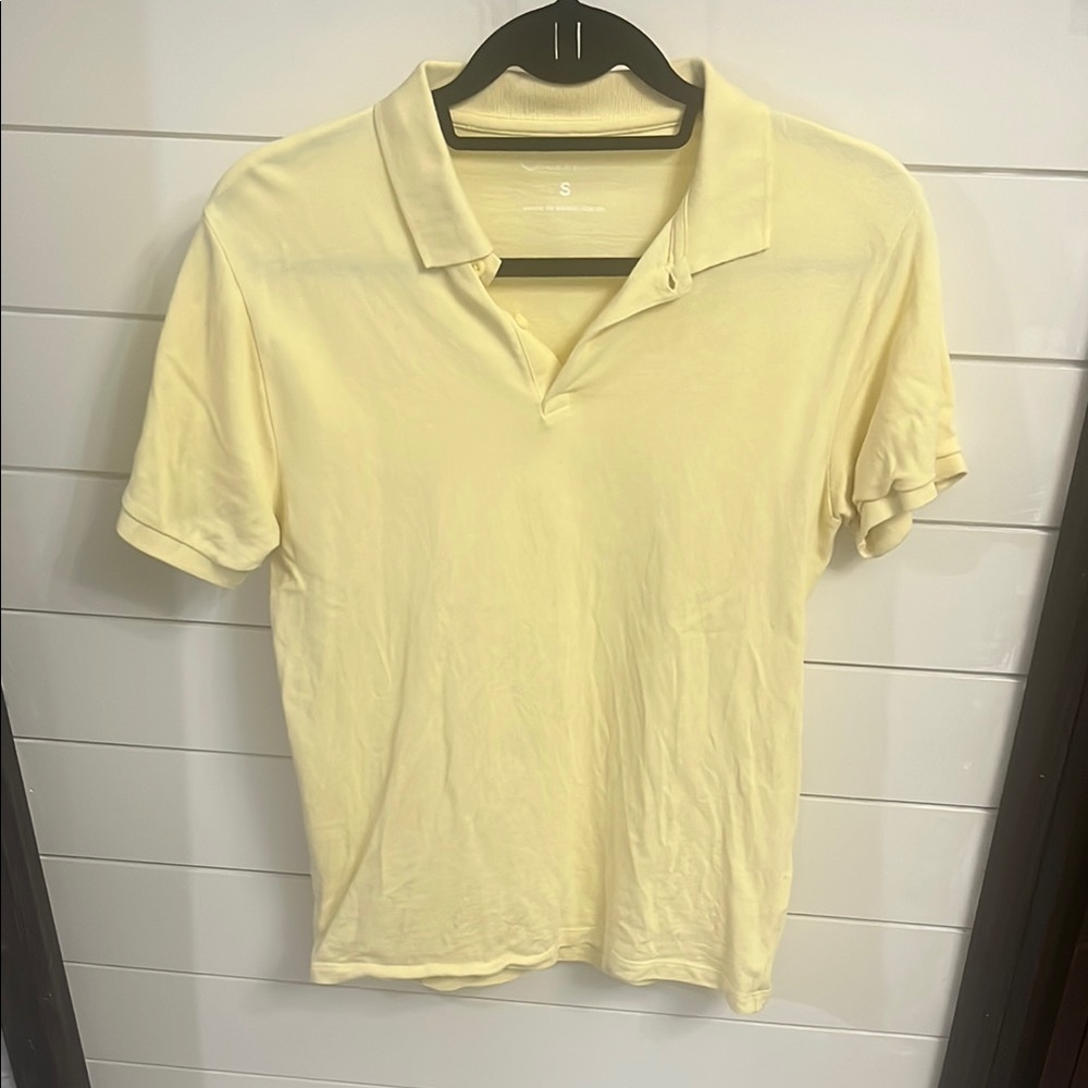 Primark Cream Polo Shirt Classic Knit Short Sleeve